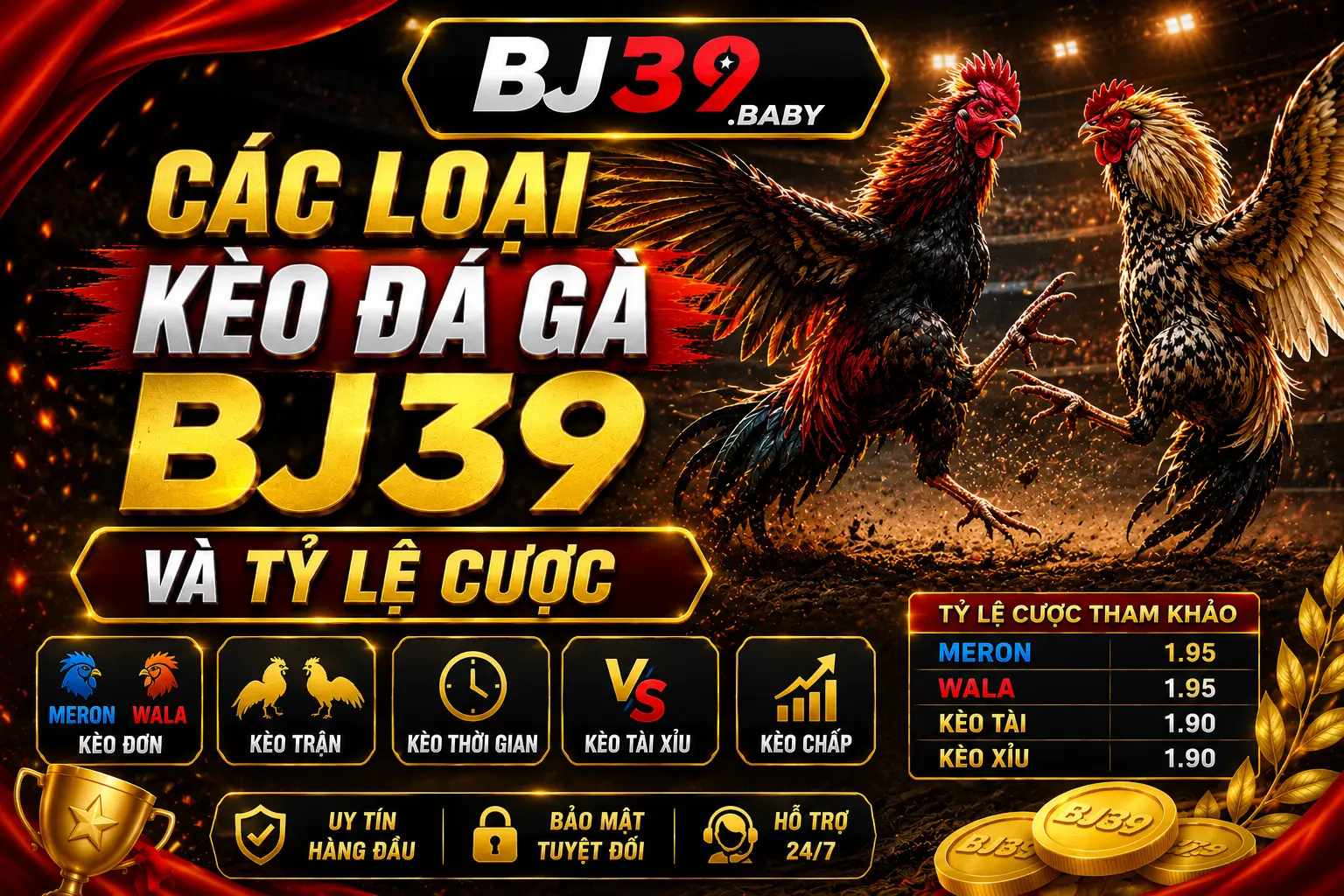Các loại kèo đá gà BJ39