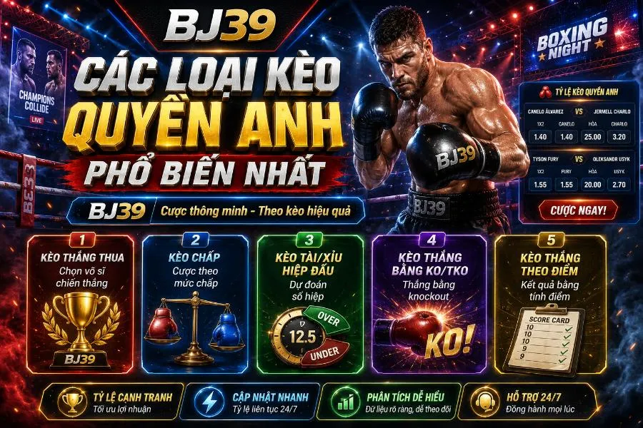 Các loại kèo quyền ảnh phổ biến tại BJ39